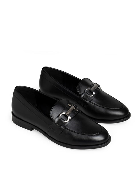 Mocasín Negro Básico Con Hebilla 2635